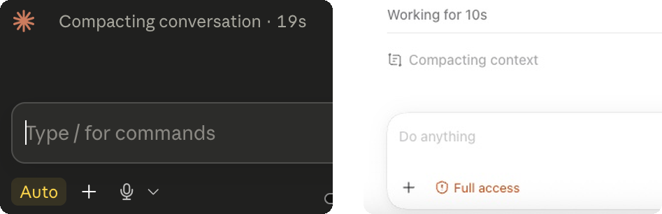 Two different products, the same quiet notice